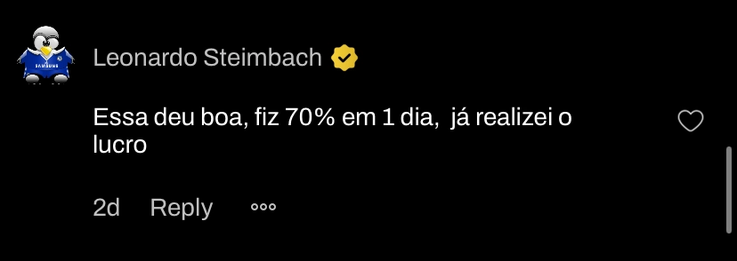 Print de depoimento de aluno da LZ Academy