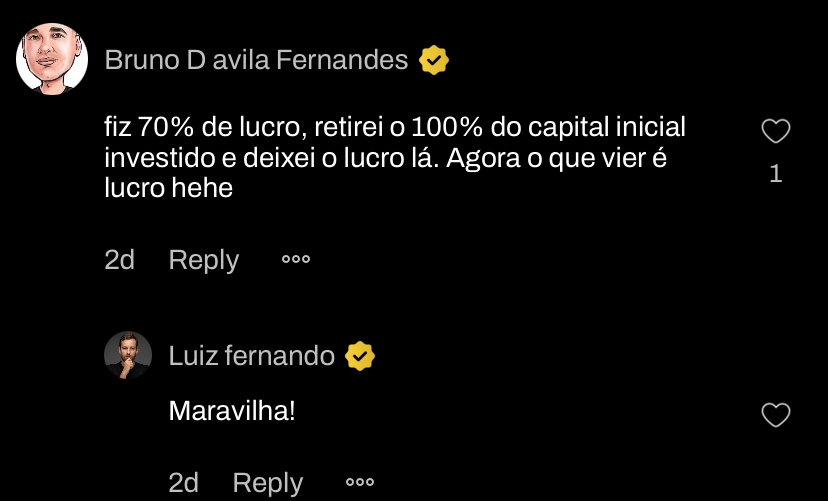 Print de depoimento de aluno da LZ Academy