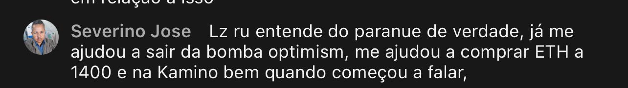 Print de depoimento de aluno da LZ Academy