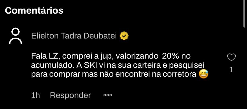 Print de depoimento de aluno da LZ Academy