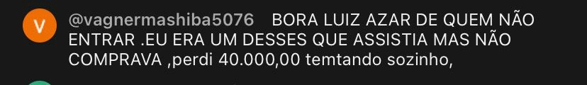 Print de depoimento de aluno da LZ Academy