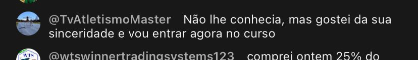 Print de depoimento de aluno da LZ Academy