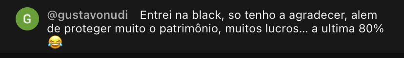 Print de depoimento de aluno da LZ Academy